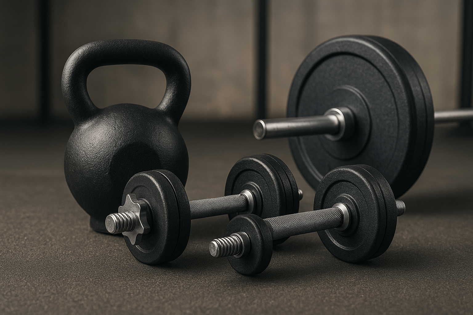 Set Força — Kettlebell + Halteres + Barra